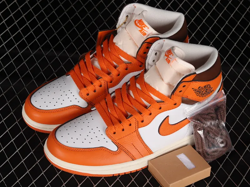 All categories Air Jordan Jordan series basketball shoes Air Jordan 1 High X version Air Jordan 1 High OG "Starfish" AJ1 Joe 1 Hermes Orange high-top basketball shoes DO9369-101